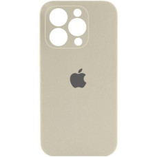 Силиконовый чехол Silicone Case Full Camera Protective (AA) для Apple iPhone 14 Pro (6.1) - Бежевый / Antique White