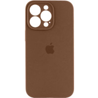 Силиконовый чехол Silicone Case Full Camera Protective (AA) для Apple iPhone 14 Pro (6.1) - Коричневый / Brown