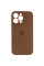 Силиконовый чехол Silicone Case Full Camera Protective (AA) для Apple iPhone 14 Pro (6.1) - Коричневый / Brown - фото