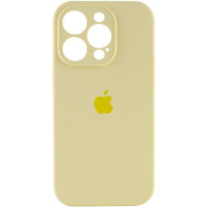 Силіконовий чохол Silicone Case Full Camera Protective (AA) для Apple iPhone 14 Pro Max (6.7) - Жовтий / Mellow Yellow