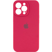 Силиконовый чехол Silicone Case Full Camera Protective (AA) для Apple iPhone 14 Pro Max (6.7) - Красный / Rose Red