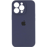 Силиконовый чехол Silicone Case Full Camera Protective (AA) для Apple iPhone 14 Pro Max (6.7) - Темно-синий / Midnight blue