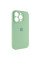 Силиконовый чехол Silicone Case Full Camera Protective (AA) для Apple iPhone 14 Pro Max (6.7) - Зеленый / Pistachio - фото