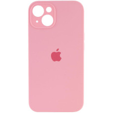Силіконовий чохол Silicone Case Full Camera Protective (AA) для Apple iPhone 14 (6.1) - Рожевий / Light pink