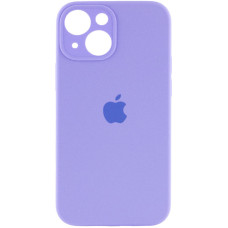 Силіконовий чохол Silicone Case Full Camera Protective (AA) для Apple iPhone 14 (6.1) - Бузковий / Dasheen