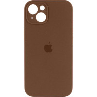 Силиконовый чехол Silicone Case Full Camera Protective (AA) для Apple iPhone 14 (6.1) - Коричневый / Brown