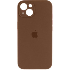 Силиконовый чехол Silicone Case Full Camera Protective (AA) для Apple iPhone 14 (6.1) - Коричневый / Brown