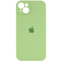 Силіконовий чохол Silicone Case Full Camera Protective (AA) для Apple iPhone 15 (6.1) - М'ятний / Mint