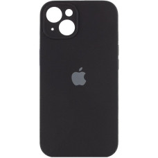 Силиконовый чехол Silicone Case Full Camera Protective (AA) для Apple iPhone 15 (6.1) - Черный / Black