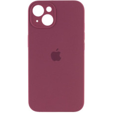 Силиконовый чехол Silicone Case Full Camera Protective (AA) для Apple iPhone 15 (6.1) - Бордовый / Plum