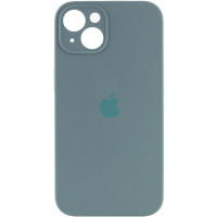Силіконовий чохол Silicone Case Full Camera Protective (AA) для Apple iPhone 15 (6.1) - Зелений / Pine green
