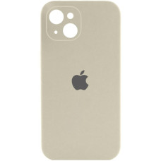 Силиконовый чехол Silicone Case Full Camera Protective (AA) для Apple iPhone 15 (6.1) - Бежевый / Antique White