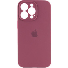 Силіконовий чохол Silicone Case Full Camera Protective (AA) для Apple iPhone 15 Pro (6.1) - Бордовий / Plum