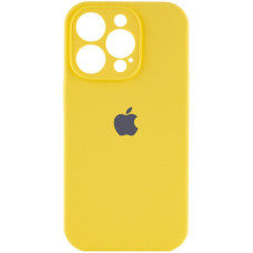 Силіконовий чохол Silicone Case Full Camera Protective (AA) для Apple iPhone 15 Pro (6.1) - Жовтий / Yellow