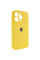 Силиконовый чехол Silicone Case Full Camera Protective (AA) для Apple iPhone 15 Pro (6.1) - Желтый / Yellow - фото