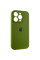 Силіконовий чохол Silicone Case Full Camera Protective (AA) для Apple iPhone 15 Pro (6.1) - Зелений / Dark Olive - фото