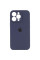 Силиконовый чехол Silicone Case Full Camera Protective (AA) для Apple iPhone 15 Pro (6.1) - Темно-синий / Midnight blue - фото