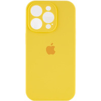 Силіконовий чохол Silicone Case Full Camera Protective (AA) для Apple iPhone 15 Pro Max (6.7) - Жовтий / Yellow