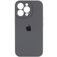 Силіконовий чохол Silicone Case Full Camera Protective (AA) для Apple iPhone 15 Pro Max (6.7) - Сірий / Dark Gray