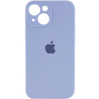 Силиконовый чехол Silicone Case Full Camera Protective (AA) для Apple iPhone 15 Plus (6.7) - Голубой / Lilac Blue