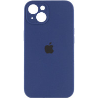 Силиконовый чехол Silicone Case Full Camera Protective (AA) для Apple iPhone 15 Plus (6.7) - Синий / Deep navy