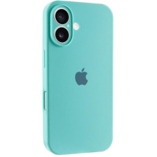 Силіконовий чохол Silicone Case Full Camera Protective (AA) для Apple iPhone 16 (6.1) - Бірюзовий / Marine Green