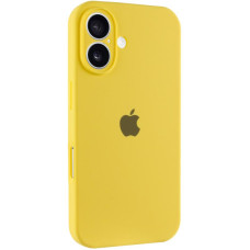 Силіконовий чохол Silicone Case Full Camera Protective (AA) для Apple iPhone 16 (6.1) - Жовтий / Yellow