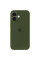 Силиконовый чехол Silicone Case Full Camera Protective (AA) для Apple iPhone 16 (6.1) - Зеленый / Dark Olive - фото