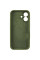 Силиконовый чехол Silicone Case Full Camera Protective (AA) для Apple iPhone 16 (6.1) - Зеленый / Dark Olive - фото