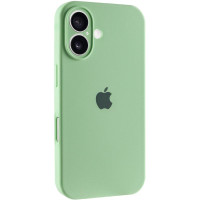 Силиконовый чехол Silicone Case Full Camera Protective (AA) для Apple iPhone 16 (6.1) - Зеленый / Pistachio