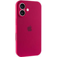 Силіконовий чохол Silicone Case Full Camera Protective (AA) для Apple iPhone 16 (6.1) - Червоний / Rose Red