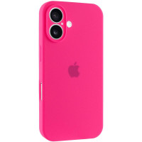Силіконовий чохол Silicone Case Full Camera Protective (AA) для Apple iPhone 16 (6.1) - Рожевий / Barbie pink