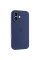 Силиконовый чехол Silicone Case Full Camera Protective (AA) для Apple iPhone 16 (6.1) - Синий / Deep navy - фото