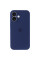 Силиконовый чехол Silicone Case Full Camera Protective (AA) для Apple iPhone 16 (6.1) - Синий / Deep navy - фото