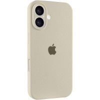 Силіконовий чохол Silicone Case Full Camera Protective (AA) для Apple iPhone 16 (6.1) - Бежевий / Antique White