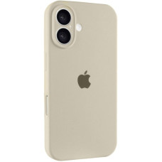 Силиконовый чехол Silicone Case Full Camera Protective (AA) для Apple iPhone 16 (6.1) - Бежевый / Antique White