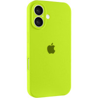 Силіконовий чохол Silicone Case Full Camera Protective (AA) для Apple iPhone 16 (6.1) - Кислотно-зелений / Acid Green