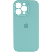 Силіконовий чохол Silicone Case Full Camera Protective (AA) для Apple iPhone 16 Pro (6.3) - Бірюзовий / Marine Green