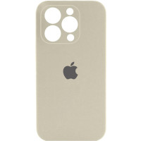 Силиконовый чехол Silicone Case Full Camera Protective (AA) для Apple iPhone 16 Pro (6.3) - Бежевый / Antique White