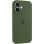 Силіконовий чохол Silicone Case Full Camera Protective (AA) для Apple iPhone 16 Plus (6.7) - Зелений / Dark Olive