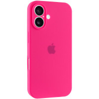 Силіконовий чохол Silicone Case Full Camera Protective (AA) для Apple iPhone 16 Plus (6.7) - Рожевий / Barbie pink