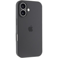 Силіконовий чохол Silicone Case Full Camera Protective (AA) для Apple iPhone 16 Plus (6.7) - Сірий / Dark Gray
