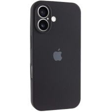 Силиконовый чехол Silicone Case Full Camera Protective (AA) для Apple iPhone 16 Plus (6.7) - Черный / Black