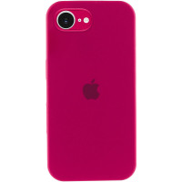 Силиконовый чехол Silicone Case Full Camera Protective (AA) для Apple iPhone 16e (6.1) - Красный / Rose Red