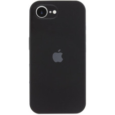 Силиконовый чехол Silicone Case Full Camera Protective (AA) для Apple iPhone 16e (6.1) - Черный / Black