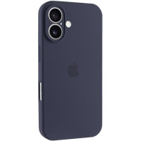 Силиконовый чехол Silicone Case Full Camera Protective (AA) для Apple iPhone 17 (6.3) - Темно-синий / Midnight blue
