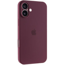 Силиконовый чехол Silicone Case Full Camera Protective (AA) для Apple iPhone 17 (6.3) - Бордовый / Plum