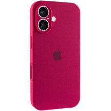 Силиконовый чехол Silicone Case Full Camera Protective (AA) для Apple iPhone 17 (6.3) - Красный / Rose Red