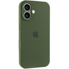 Силиконовый чехол Silicone Case Full Camera Protective (AA) для Apple iPhone 17 (6.3) - Зеленый / Dark Olive