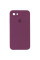Силіконовий чохол Silicone Case Square Full Camera Protective (AA) для Apple iPhone 7/8/SE (2020) (4.7) - Бордовий / Maroon - фото